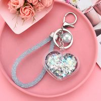 Coeur Acrylique Paillettes Fluides Quicksand Keychain Gros Nihaojewelry sku image 7