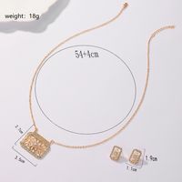 Copper 18K Gold Plated Ethnic Style Pastoral Simple Style Hollow Out Inlay Printing Zircon Jewelry Set main image 2