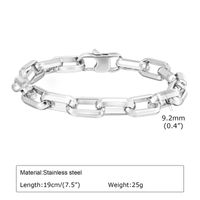Simple Style Solid Color 304 Stainless Steel Handmade Men's Bracelets main image 4