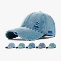 Unisex Casual Embroidery Cowboy Style Solid Color Embroidery Curved Eaves Baseball Cap main image 1