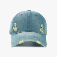 Unisex Casual Embroidery Cowboy Style Solid Color Embroidery Curved Eaves Baseball Cap main image 3