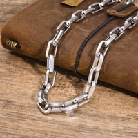 Rostfreier Stahl Felsen Einfacher Stil Strassenmode Einfarbig Armbänder Halskette main image 10