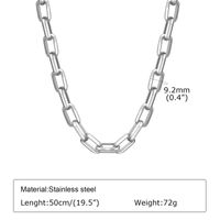 Stainless Steel Rock Simple Style Streetwear Solid Color Bracelets Necklace main image 3