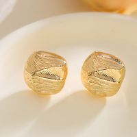 1 Pair Simple Style Commute Geometric Copper 18K Gold Plated Ear Studs main image 5