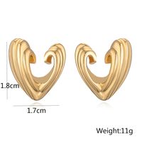 1 Pair Simple Style Commute Geometric Copper 18K Gold Plated Ear Studs main image 3