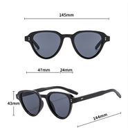 IG Style Simple Style Color Block Solid Color Ac Oval Frame Full Frame Women's Sunglasses main image 2