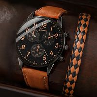 Casual Solid Color Buckle Quartz Men's Watches main image 1