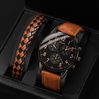 Casual Solid Color Buckle Quartz Men's Watches main image 4