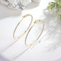 1 Paire Style Simple Rond Le Cuivre Plaqué Or 18K Boucles D'oreilles Cerceau sku image 4