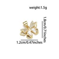 1 Piece 12 * 18mm 15 * 20mm 18 * 24mm Copper Shell Zircon 18K Gold Plated Butterfly Polished Pendant sku image 2