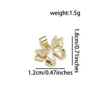 1 Pièce 12*18mm 15*20mm 18*24mm Le Cuivre Coquille Zircon Plaqué Or 18K Papillon Brillant Pendentif sku image 2