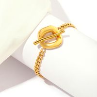 304 Stainless Steel 18K Gold Plated Simple Style Polishing Plating Inlay Sun Zircon Bracelets main image 1