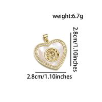 1 Piece 25 * 29mm Diameter 21mm Diameter 23mm Copper Shell Zircon 18K Gold Plated Animal Dragon Polished Pendant sku image 5