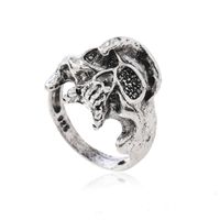 Vintage Style Rock Skull Alloy Silver Plated Men's Rings main image 5