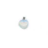 16mm Obsidian Agate Heart Pendant Crystal Natural Stone Heart Love Heart Necklace Earrings Semi-Finished Parts sku image 2