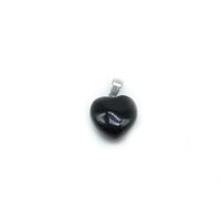 16mm Obsidian Agate Heart Pendant Crystal Natural Stone Heart Love Heart Necklace Earrings Semi-Finished Parts sku image 11