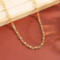 Stainless Steel Hip-Hop Simple Style Solid Color Necklace main image 1
