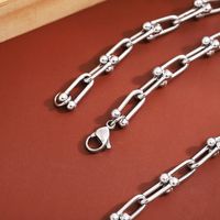 Stainless Steel Hip-Hop Simple Style Solid Color Necklace main image 5