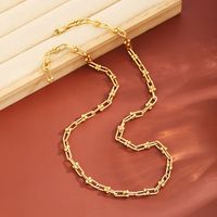 Stainless Steel Hip-Hop Simple Style Solid Color Necklace main image 6