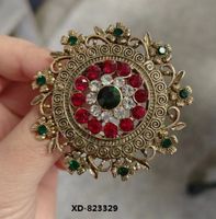 Retro Flower Alloy Plating Inlay Artificial Pearls Artificial Diamond Women's Brooches sku image 8