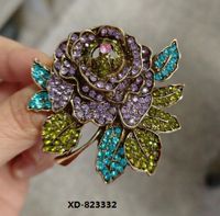 Retro Flower Alloy Plating Inlay Artificial Pearls Artificial Diamond Women's Brooches sku image 34