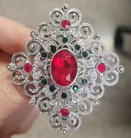 Retro Flor Aleación Enchapado Embutido Perlas Artificiales Diamante Artificial Mujeres Broches sku image 12