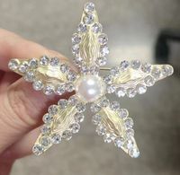 Retro Flower Alloy Plating Inlay Artificial Pearls Artificial Diamond Women's Brooches sku image 11