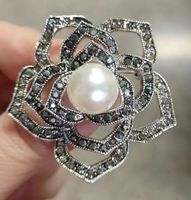 Retro Flower Alloy Plating Inlay Artificial Pearls Artificial Diamond Women's Brooches sku image 15
