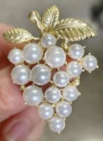 Retro Flor Aleación Enchapado Embutido Perlas Artificiales Diamante Artificial Mujeres Broches sku image 7
