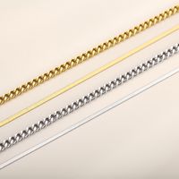 Rostfreier Stahl 18 Karat Vergoldet Einfacher Stil Einfarbig Doppellagige Halsketten main image 7