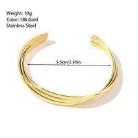 Natural Stone 18K Gold Plated Simple Style Roman Style Plating Solid Color Bangle sku image 1