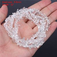 Natural White Crystal Glass Gravel Square Interface Cut Surface Diy Ornament Bead Accessories Jewelry Making Amazon sku image 9