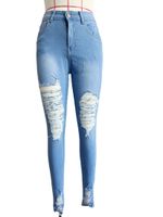 Women's Holiday Daily Streetwear Solid Color Full Length Ripped Jeans main image 3