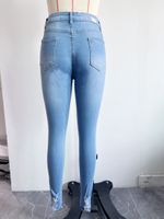 Women's Holiday Daily Streetwear Solid Color Full Length Ripped Jeans main image 2