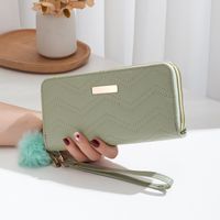 Women's Solid Color PVC Zipper Wallets sku image 3