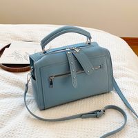 Women's Small Pu Leather Solid Color Vintage Style Square Zipper Box Bag Box Bag main image 6