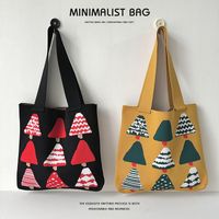 Women's Large Polyester Christmas Tree Cute Open Handbag main image 3