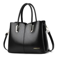 Women's Large Pu Leather Solid Color Elegant Zipper Buckle Handbag sku image 3