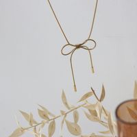 Titanium Steel 201 Stainless Steel 304 Stainless Steel Gold Plated Simple Style Elegant Solid Color Pendant Necklace main image 4