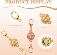 Diy Jewelry Magnetic Buckle Strong Magnetic Buckle Alloy Ball Diamond Bracelet Necklace Connection Magnetic Buckle Ornament Accessories main image 2