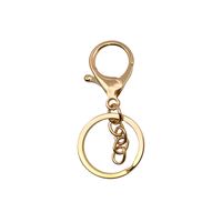Wholesale Keychain Ring Chain Metal Pendant Snap Hook Door Latch Lobster Buckle Three-Piece Set Color Retention Plated Diy Ornament Accessories sku image 2