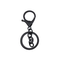 Wholesale Keychain Ring Chain Metal Pendant Snap Hook Door Latch Lobster Buckle Three-Piece Set Color Retention Plated Diy Ornament Accessories sku image 7