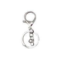 Wholesale Keychain Ring Chain Metal Pendant Snap Hook Door Latch Lobster Buckle Three-Piece Set Color Retention Plated Diy Ornament Accessories sku image 8