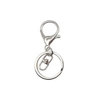 Wholesale Keychain Ring Chain Metal Pendant Snap Hook Door Latch Lobster Buckle Three-Piece Set Color Retention Plated Diy Ornament Accessories sku image 16