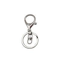 Wholesale Keychain Ring Chain Metal Pendant Snap Hook Door Latch Lobster Buckle Three-Piece Set Color Retention Plated Diy Ornament Accessories sku image 9