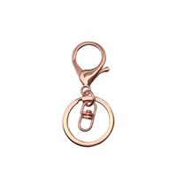 Wholesale Keychain Ring Chain Metal Pendant Snap Hook Door Latch Lobster Buckle Three-Piece Set Color Retention Plated Diy Ornament Accessories sku image 13