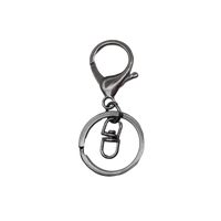 Wholesale Keychain Ring Chain Metal Pendant Snap Hook Door Latch Lobster Buckle Three-Piece Set Color Retention Plated Diy Ornament Accessories sku image 14