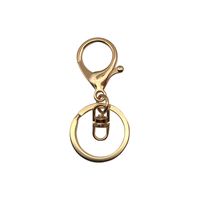 Wholesale Keychain Ring Chain Metal Pendant Snap Hook Door Latch Lobster Buckle Three-Piece Set Color Retention Plated Diy Ornament Accessories sku image 10