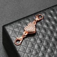 Cross-Border New Arrival Diy Jewelry Clothing Connection Magnetic Buckle Heart-Shaped Brick Magnetic Bracelet Necklace Mask Connector sku image 2