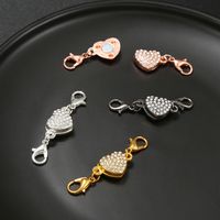 Cross-Border New Arrival Diy Jewelry Clothing Connection Magnetic Buckle Heart-Shaped Brick Magnetic Bracelet Necklace Mask Connector main image 1